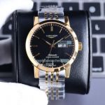High Quality Replica Longines 1832 Black Dial Two Tone Rose Gold Watch